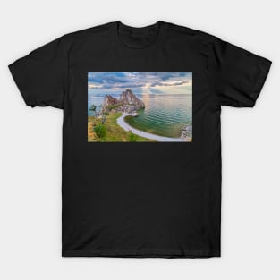 Shaman Rock, Lake Baikal in Siberia, Russia T-Shirt